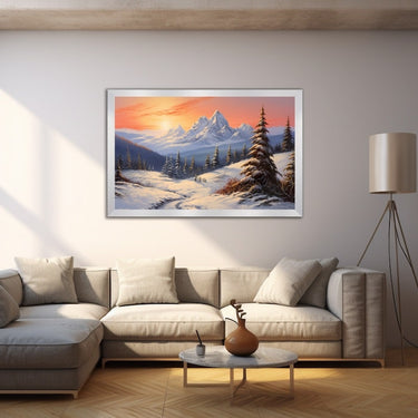 Winter Scene Acrylic Painting
